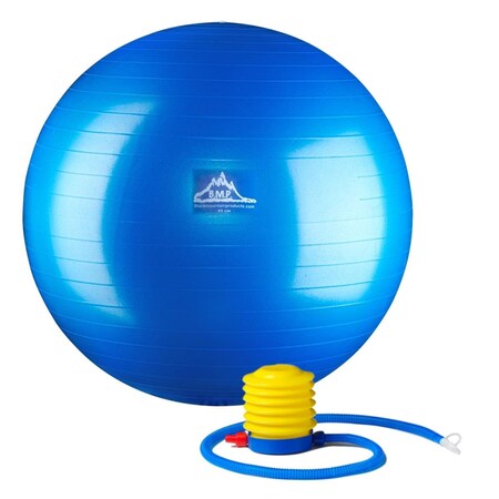 Black Mountain Products 85 cm Professional Grade Stability Ball - Pro Series Anti-Burst Static Weight Capacity, Blue BL39846